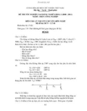 Đề tốt nghiệp CĐ nghề khóa 2 Điện công nghiệp (2008-2011) - Mã: ĐCN - LT 40 - Phần lý thuyết (kèm Đ.án)
