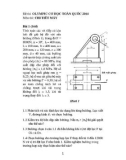 Đề thi Olympic cơ học toàn quốc 2014 có đáp án môn thi: Chi tiết máy