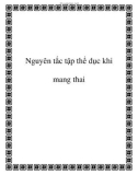 Nguyên tắc tập thể dục khi mang thai