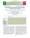 Effect of time of harvest, method of harvest and pre packaging calcium chloride treatments on shelf life and quality of Moringa (Moringa oleifera Lam.) CV. PKM 1