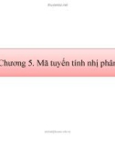 Bài giảng Lý thuyết thông tin (Information Theory): Chương 5 - Nguyễn Thành Nhựt