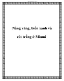 Nắng vàng, biển xanh và cát trắng ở Miami