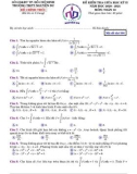 Đề thi giữa học kì 2 môn Toán lớp 12 năm 2020-2021 có đáp án - Trường THPT Nguyễn Du