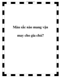 Màu sắc nào mang vận may cho gia chủ?