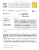 Modeling of EDM responses by support vector machine regression with parameters selected by particle swarm optimization