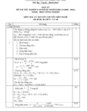 Đáp án đề thi tốt nghiệp cao đẳng nghề khóa 3 (2009-2012) - Nghề: Điện công nghiệp - Môn thi: Lý thuyết chuyên môn nghề - Mã đề thi: DA ĐCN-LT40