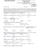 Đề thi thử THPT Quốc gia môn Toán năm 2017 lần 3 - THPT Ngô Sĩ Liên, Bắc Giang - Mã đề 895