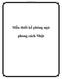 Mẫu thiết kế phòng ngủ phong cách Nhật