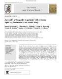 Jaccoud's arthropathy in patients with systemic lupus erythematosus: One centre study