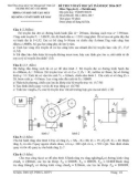 Đề thi cuối học kỳ I năm học 2016-2017 môn Nguyên lý - Chi tiết máy - ĐH Sư phạm Kỹ thuật