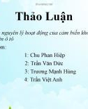 Bài thuyết trình Cấu tạo nguyên lý hoạt động của cảm biến khoảng cách và cảm biến lùi trên ô tô