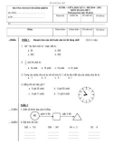 Đề kiểm tra giữa HK1 Toán và Tiếng Việt 3 - Trường TH Nguyễn Bỉnh Khiêm (2010-2011)