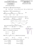 Đề kiểm tra khảo sát môn Toán 12 năm 2019-2020 có đáp án - Trường THPT Lý Thánh Tông