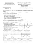 Đề thi học kì 1 môn Toán 12 năm 2018-2019 có đáp án - Trường THPT chuyên Ngoại Ngữ