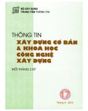 Thông tin Xây dựng cơ bản và khoa học công nghệ xây dựng – Số 17/2014