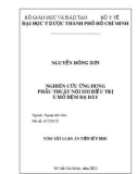 Tóm tắt Luận án Tiến sĩ Y học: Nghiên cứu ứng dụng phẫu thuật nội soi điều trị u mô đệm dạ dày