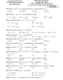Đề kiểm tra tập trung lần 3 môn Toán phần Đại số lớp 12 năm 2017-2018 - THPT Gia Nghĩa - Mã đề 482