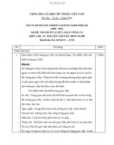 Đáp án đề thi tốt nghiệp cao đẳng nghề khóa 3 (2009-2012) - Nghề: Nguội sửa chữa máy công cụ - Môn thi: Lý thuyết chuyên môn nghề - Mã đề thi: DA SCMCC-LT21