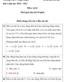 Đề thi thử Đại học môn Lý năm 2011 - Trường THPT Nông Cống I