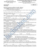 ĐỀ THI KHẢO SÁT CHẤT LƯỢNG LẦN II NĂM 2013 Môn: HOÁ HỌC; Khối A, B - SỞ GD - ĐT HÀ TĨNH TRƯỜNG THPT LÊ QUẢNG CHÍ - MĐT 132