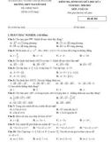 Đề thi giữa học kì 1 môn Toán lớp 10 năm 2020-2021 có đáp án - Trường THPT Nguyễn Huệ (Quảng Nam)