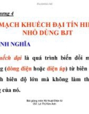 Bài giảng kỹ thuật điện tử (Lê Thị Kim Anh) - Chương 4