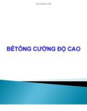 Bài giảng Bêtông cường độ cao