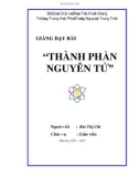 Sáng kiến kinh nghiệm: Thành phần nguyên tử