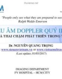 Siêu âm dopper quý II - III đánh giá thai chậm phát triển trong tử cung