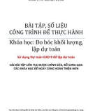 Bài tập, số liệu công trình để thực hành