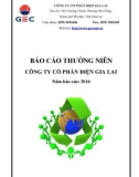 Báo cáo thường niên 2016 - Công ty Cổ phần điện Gia Lai