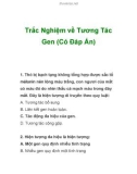 Trắc Nghiệm về Tương Tác Gen (Có Đáp Án)