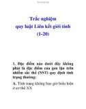 Trắc nghiệm quy luật Liên kết giới tính (1-20)