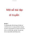 Một số bài tập di truyền