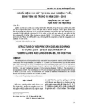 Cơ cấu bệnh hô hấp tại Khoa Lao và Bệnh phổi, Bệnh viện 103 trong 10 năm (2001 - 2010)