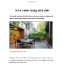 Khu vườn trong nhà phố