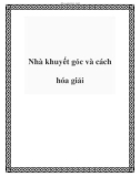 Nhà khuyết góc và cách hóa giải