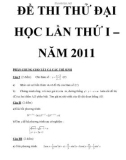 ÐỀ THI THỬ ĐẠI HỌC MÔN TOÁN LẦN 1 NĂM 2010 - 2011