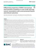 Differential properties of KRAS transversion and transition mutations in non-small cell lung cancer: Associations with environmental factors and clinical outcomes