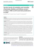 Secular trends of morbidity and mortality of prostate, bladder, and kidney cancers in China, 1990 to 2019 and their predictions to 2030