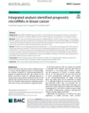 Integrated analysis identified prognostic microRNAs in breast cancer