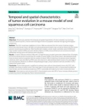 Temporal and spatial characteristics of tumor evolution in a mouse model of oral squamous cell carcinoma