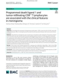 Programmed death ligand 1 and tumor-infiltrating CD8+ T lymphocytes are associated with the clinical features in meningioma