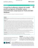 A novel focal adhesion-related risk model predicts prognosis of bladder cancer - a bioinformatic study based on TCGA and GEO database