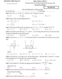 Đề kiểm tra HK 1 môn Toán lớp 12 năm 2017-2018 - THPT Đại Từ - Mã đề 102