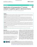 Application of preoperative CT texture analysis in papillary gastric adenocarcinoma