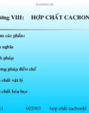 HÓA ĐẠI CƯƠNG B2 - CHƯƠNG 8: Hợp chất Cacbonyl