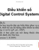 Điều khiển số (Digital Control Systems) - ĐH Bách Khoa Hà Nội