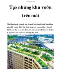 Thiết kế những khu vườn trên mái