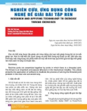 Nghiên cứu, ứng dụng công nghệ để giải bài tập ren